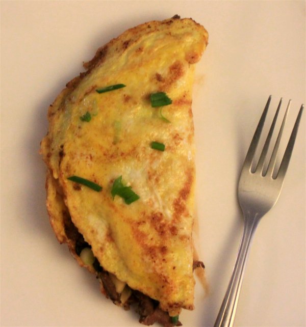 omelet, recipe, eggs, chicken hearts, cheese