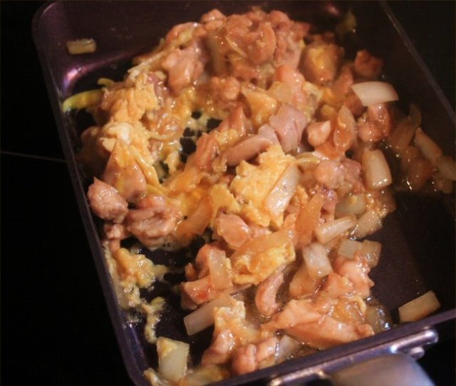 oyakodon, Japanese, breakfast, rice, chicken, egg