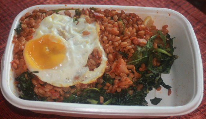 cook unity, review, Korean, farro, egg, kimchi