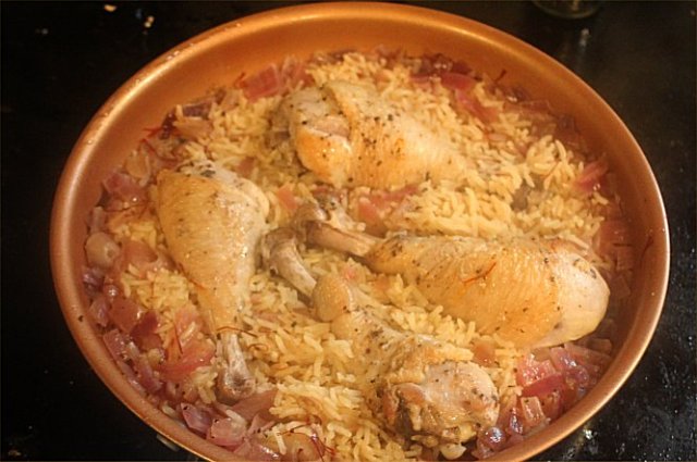recipe, Greek, rice pilaf, chicken